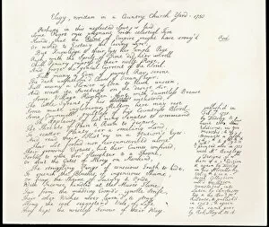 Manuscript Collection: Writing / Gray Poem