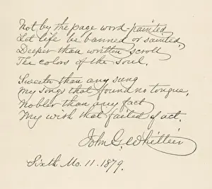 Writing / Whittier Poem