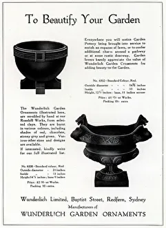 Redfern Prints: Wunderlich Garden Ornaments Advertisement