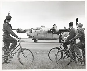 Liberator Gallery: WW II American B-24 Liberator bomber waved off