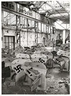 Conflict Prints: WW II - partly assembled Focke-Wulf 190 Bremen factory