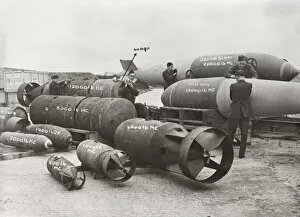 Images Dated 8th February 2021: WW II - range of bombs, ordnance dropped by RAF