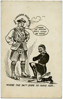 Kaiser Prints: WW1 - 96th Batt. Canadian Highlanders - Terrified Germans