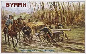 Gunnery Prints: WW1 - Advertisenent for French Byrrh Tonic Wine - Artillery