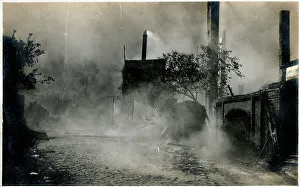 Smouldering Prints: WW1 - Air Raid bombing damage to Istanbul