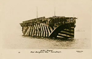 Carrier Gallery: WW1 - Aircraft Carrier - HMS Argus - Camouflaged