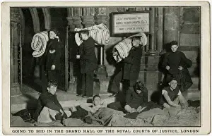 Billeted Prints: WW1 - American sailors billeted the Royal Courts of Justice