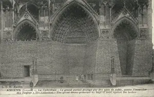 WW1 - Amiens Cathedral, France - Protection from air attack