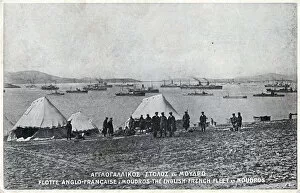 WW1 - The Anglo-French fleet at Lemnos Island, Moudros