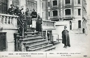 Panne Prints: WW1 - Arab Officers at La Panne, Belgium