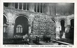 Images Dated 12th February 2021: WW1 - Attack on London - St. Batholomew the Great