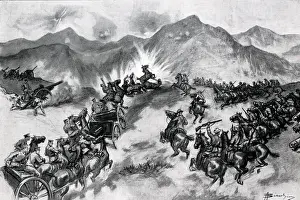 WW1 - Australian Infantry advancing to battle in Turkey
