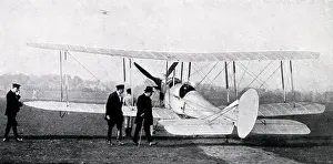 Observe Prints: WW1 - Aviation at Hendon - Churchill inspecting aeroplanes