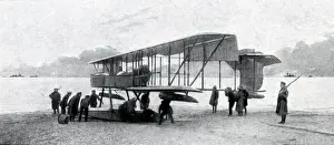 Observe Prints: WW1 - Aviation in the Navy - Churchill checks on air power