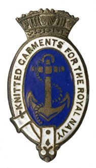 Artefacts Gallery: WW1 badge - knitting garments for the Royal Navy
