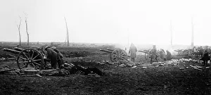 WW1 - Battle of the Scarpe - 18 pounder gun in