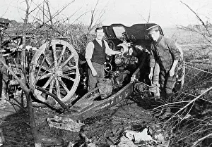 Howitzer Prints: WW1 British Field Howitzer in France