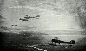 Aircrafts Gallery: WW1 - British seaplane squadron on patrol