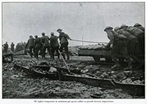 Transporting Prints: WW1 - The British transporting ammunition