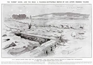 Villiers Prints: WW1 - The ?Buried? Quick; and the Dead - battlefield sketch