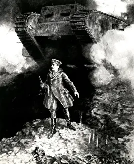 Intelligence Prints: WW1 - Captain Hotblack guides tank into action