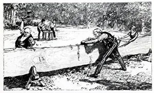 Woodwork Prints: WW1 - Cartoon - Allies working together