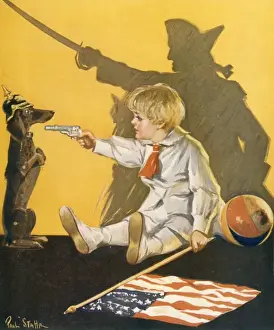 Shoot Prints: Ww1 Cartoon / Boy & Dog