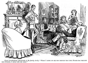 Opinions Prints: WW1 cartoon - Family Knitting