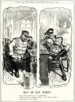 Joffre Prints: WW1 - Cartoon - General Joffre and Grand Duke Nicholas