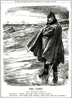 WW1 - Cartoon - Kaiser on North Sea coast