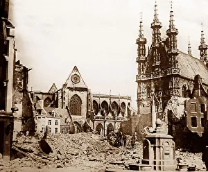 Leuven Prints: WW1 damage, Leuven, Belgium