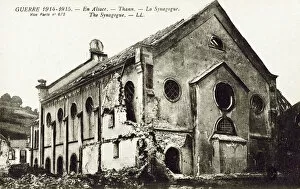 WW1 - Damage to the Synagogue at Thann, Alsace, France