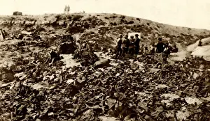 Gallipoli Prints: WW1 - Dead and wounded kit collection, W Beach, Gallipoli