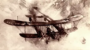 Propellers Prints: WW1 - Double-sized German biplane debut over Poelcappelle