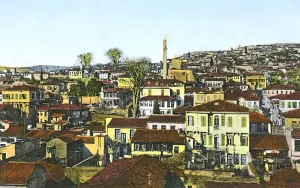 Bent Prints: WW1 era - Panorama of Thessaloniki - showing bent minaret