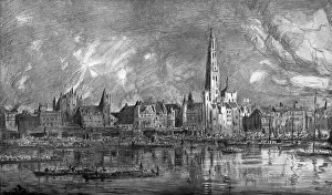 Inhabitants Collection: WW1 - The Exodus from Antwerp, Belgium by boat