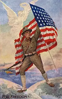 Freedom Prints: WW1 - For Freedom - USA enters the war