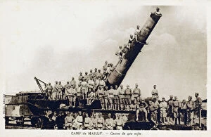 Shelling Collection: WW1 - French 400 mm railway howitzer and artillery squadron