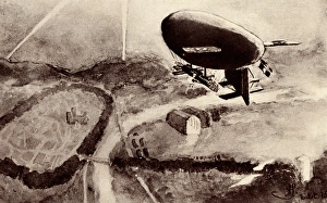 Dropping Gallery: WW1 - French airship returning from action