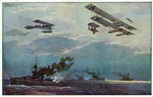 WW1 - German aircraft bombing the English fleet