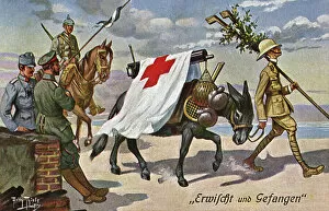 Sporting Collection: WW1 - German anti-British propaganda postcard