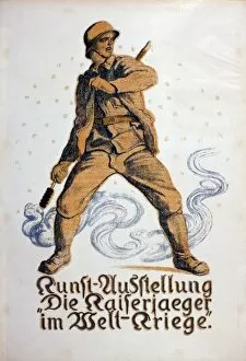Grenades Collection: WW1 German poster, Art Exhibition