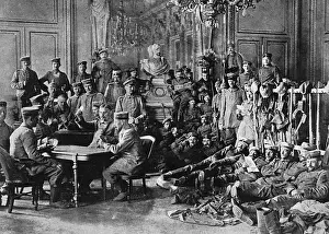 WW1 - German soldiers in a Chateau Ballroom near Aarschot