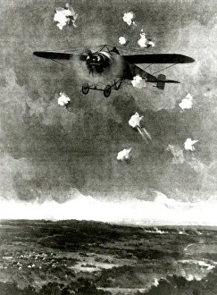 Taube Prints: WW1 - German Taube defies allied anti-aircraft fire