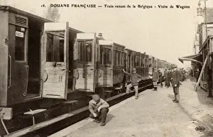 Bogies Prints: WW1 - Haumont Station, France - French Customs officials