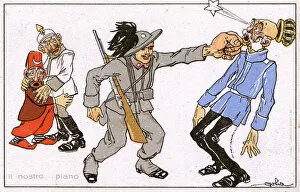 Images Dated 5th June 2018: WW1 - Italian Propaganda postcard