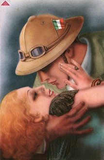 WW1 - Italian soldier and his sweetheart WW1 - Italian soldier and his sweetheart