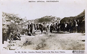 Images Dated 13th November 2017: WW1 - Jordan - Australian Mounted Troops at Es Salt