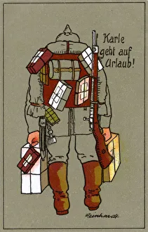 Laden Gallery: WW1 - Karle goes on vacation - German soldier heading home