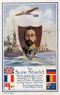 Belgian Collection: WW1 - King George V - his message to the Royal Navy